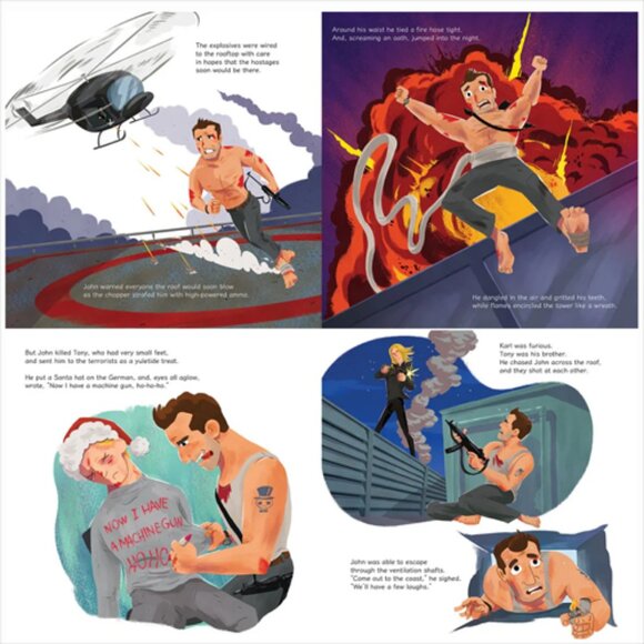 Die Hard Christmas Illustrated Holiday Classic Bruce Willis Cult Favorite Parody - Picture 5 of 9